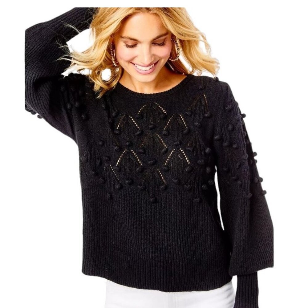 Lilly Pulitzer Neuve Bobble Sweater in Black - Size M